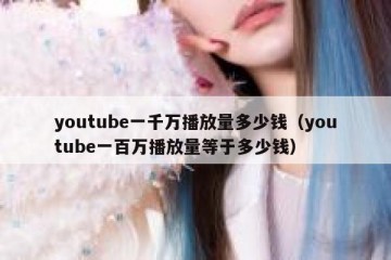 youtube一千万播放量多少钱（youtube一百万播放量等于多少钱）