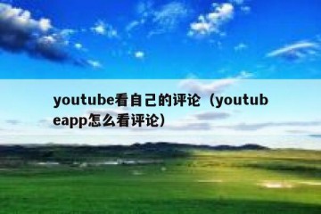 youtube看自己的评论（youtubeapp怎么看评论）