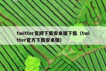 twitter官网下载安卓版下载（twitter官方下载安卓版）
