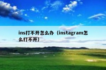 ins打不开怎么办（instagram怎么打不开）