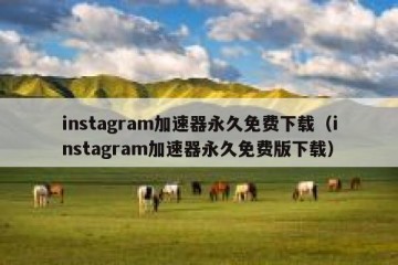 instagram加速器永久免费下载（instagram加速器永久免费版下载）