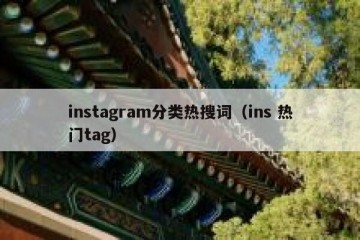 instagram分类热搜词（ins 热门tag）