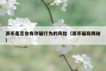 派币是否会有诈骗行为的风险（派币骗局揭秘）
