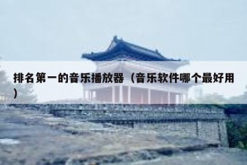 排名第一的音乐播放器（音乐软件哪个最好用）