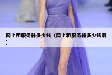 网上租服务器多少钱（网上租服务器多少钱啊）