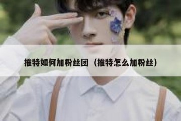 推特如何加粉丝团（推特怎么加粉丝）
