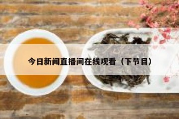 今日新闻直播间在线观看（下节目）
