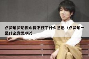 点赞加赞助担心停不住了什么意思（点赞加一是什么意思啊?）