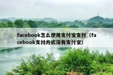 facebook怎么使用支付宝支付（facebook支付方式没有支付宝）