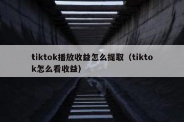 tiktok播放收益怎么提取（tiktok怎么看收益）