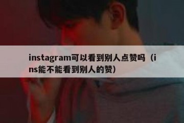 instagram可以看到别人点赞吗（ins能不能看到别人的赞）