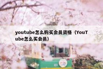 youtube怎么购买会员资格（YouTube怎么买会员）