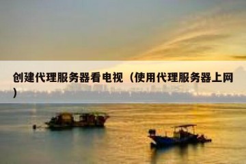 创建代理服务器看电视（使用代理服务器上网）