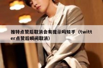 推特点赞后取消会有提示吗知乎（twitter点赞后瞬间取消）