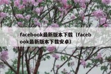 facebook最新版本下载（facebook最新版本下载安卓）