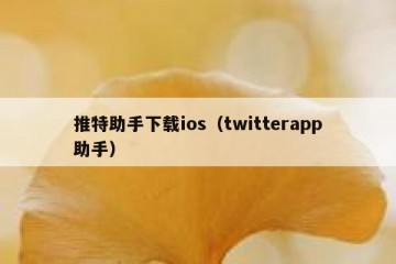 推特助手下载ios（twitterapp助手）