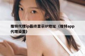 推特代理ip最终显示IP地址（推特app代理设置）