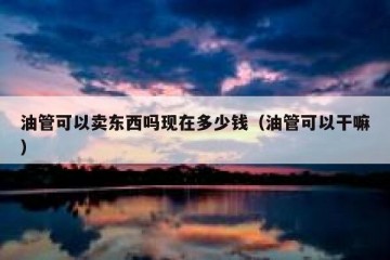 油管可以卖东西吗现在多少钱（油管可以干嘛）