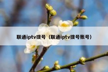 联通iptv拨号（联通iptv拨号账号）