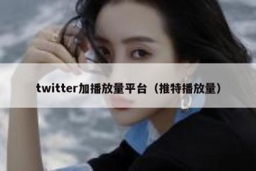 twitter加播放量平台（推特播放量）