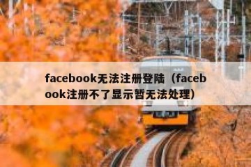 facebook无法注册登陆（facebook注册不了显示暂无法处理）