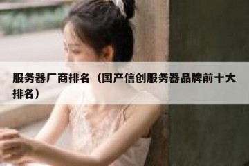 服务器厂商排名（国产信创服务器品牌前十大排名）
