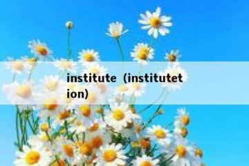 institute（institutetion）