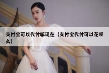 支付宝可以代付嘛现在（支付宝代付可以花呗么）