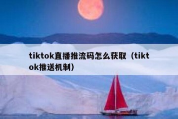 tiktok直播推流码怎么获取（tiktok推送机制）