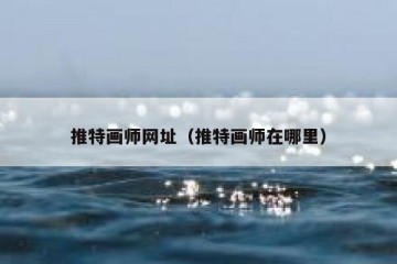 推特画师网址（推特画师在哪里）
