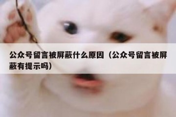 公众号留言被屏蔽什么原因（公众号留言被屏蔽有提示吗）