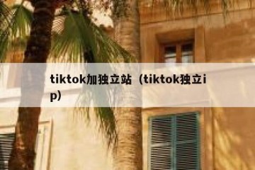 tiktok加独立站（tiktok独立ip）