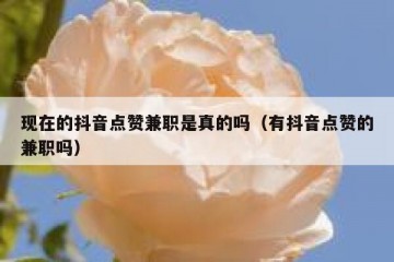 现在的抖音点赞兼职是真的吗（有抖音点赞的兼职吗）