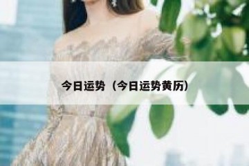 今日运势（今日运势黄历）