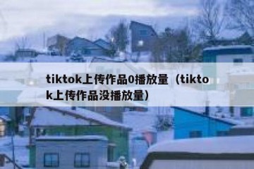tiktok上传作品0播放量（tiktok上传作品没播放量）