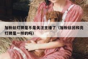 加粉丝灯牌是不是关注主播了（加粉丝团和亮灯牌是一样的吗）