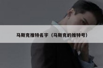 马斯克推特名字（马斯克的推特号）