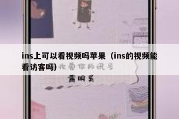 ins上可以看视频吗苹果（ins的视频能看访客吗）