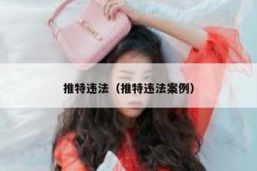 推特违法（推特违法案例）