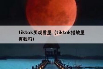 tiktok买观看量（tiktok播放量有钱吗）