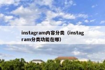 instagram内容分类（instagram分类功能在哪）