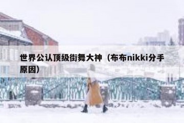 世界公认顶级街舞大神（布布nikki分手原因）