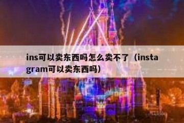 ins可以卖东西吗怎么卖不了（instagram可以卖东西吗）