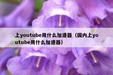 上youtube用什么加速器（国内上youtube用什么加速器）