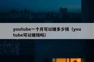 youtube一个月可以赚多少钱（youtube可以赚钱吗）