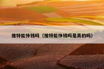 推特能挣钱吗（推特能挣钱吗是真的吗）