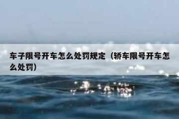 车子限号开车怎么处罚规定（轿车限号开车怎么处罚）