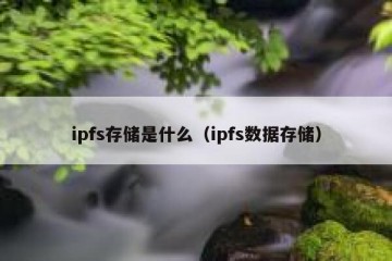 ipfs存储是什么(ipfs数据存储)