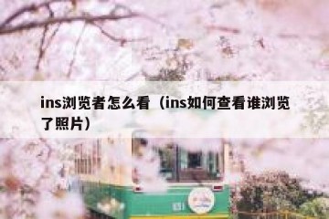 ins浏览者怎么看（ins如何查看谁浏览了照片）