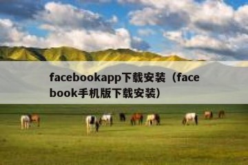 facebookapp下载安装（facebook手机版下载安装）